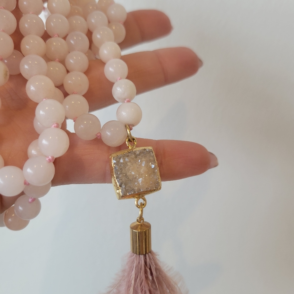 Pink aventurine mala